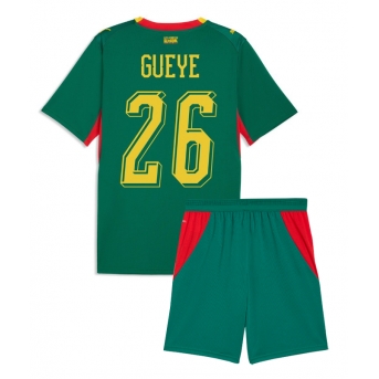 Billige Fotballdrakt Senegal Pape Gueye #26 Replika Bortedraktsett Barn VM 2026 Kortermet (med bukser)